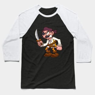 Cartoon Pirate Baseball T-Shirt